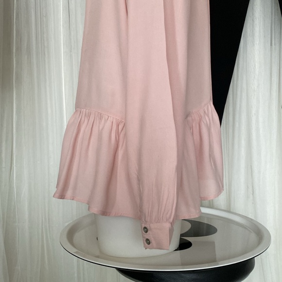 REDUCED! Lucky Brand, bohemian peasant blouse/tunic high/low, velvet trims. - Picture 17 of 17